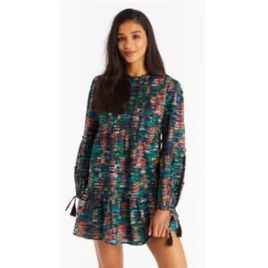 Allison New York Gemma Mini Dress Brick Print‎ Size small